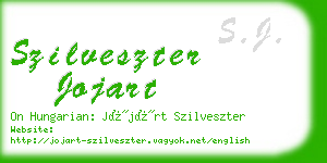 szilveszter jojart business card